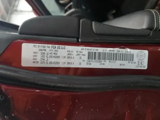 2017 JEEP GRAND CHEROKEE SRT-8  