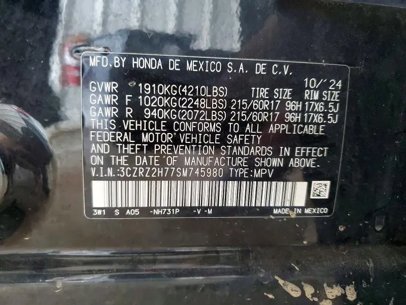 2025 HONDA HR-V EXL  