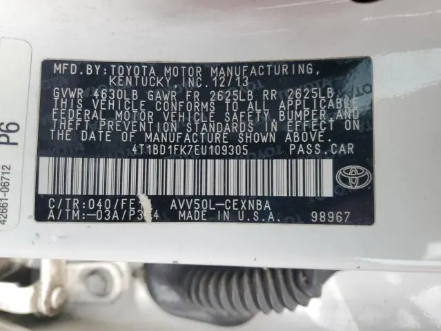 2014 TOYOTA CAMRY HYBRID  
