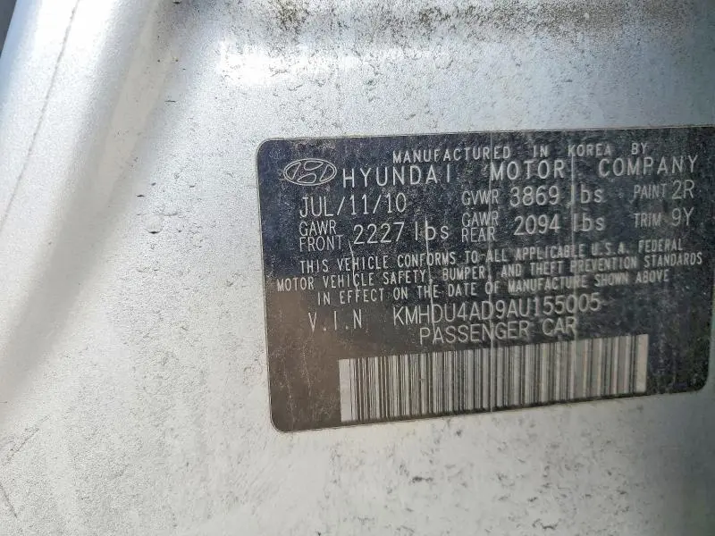 2010 HYUNDAI ELANTRA GLS  