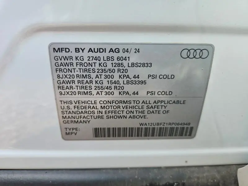 2024 AUDI Q4 E-TRON SPORTBACK PREMIUM  