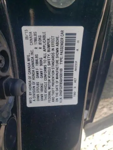 2016 HONDA CIVIC EX  