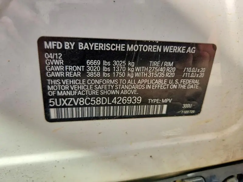 2013 BMW X5 XDRIVE50I  