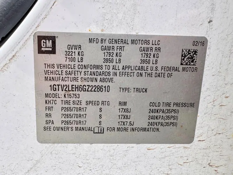 2016 GMC SIERRA K1500  