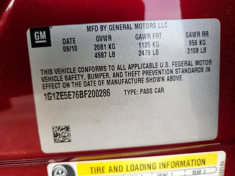 2011 CHEVROLET MALIBU LTZ  