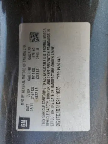 2012 CHEVROLET CAMARO LT  