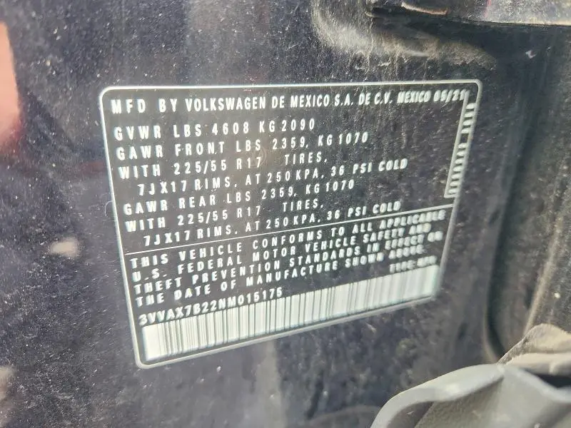 2022 VOLKSWAGEN TAOS S  