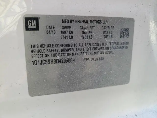 2013 CHEVROLET SONIC LT  