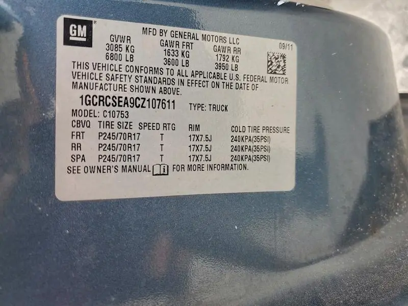 2012 CHEVROLET SILVERADO C1500 LT  