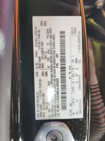 2021 LINCOLN CORSAIR   