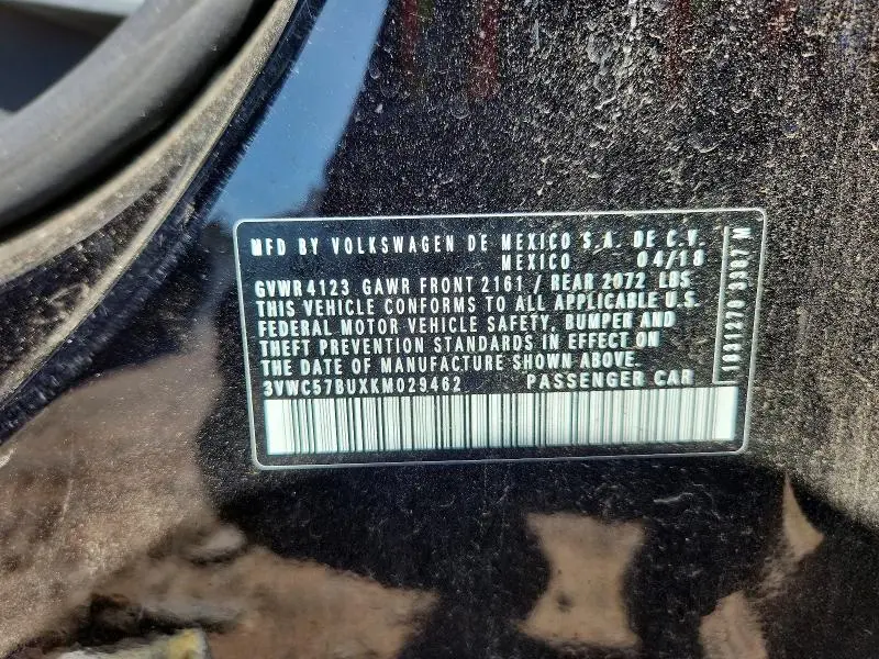 2019 VOLKSWAGEN JETTA S  