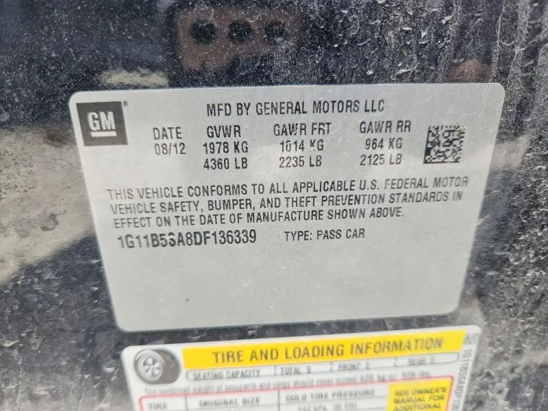 2013 CHEVROLET MALIBU LS  