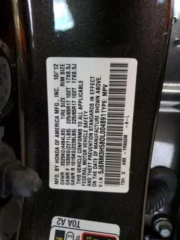 2013 HONDA CR-V EX  