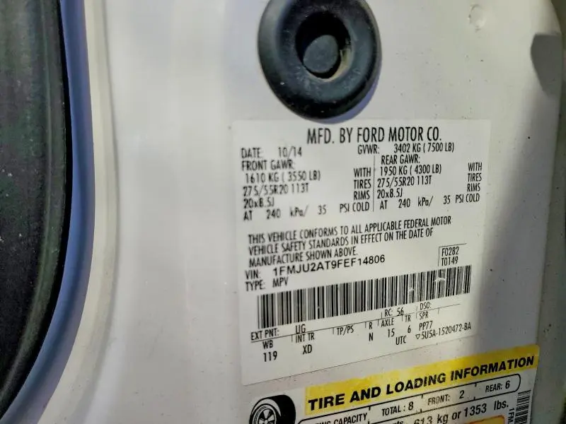 2015 FORD EXPEDITION LIMITED  