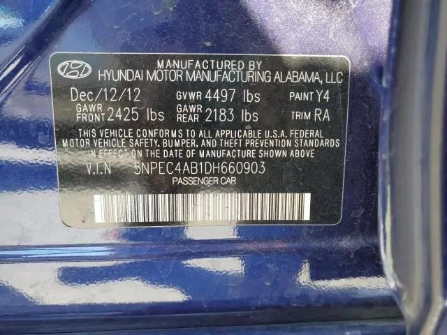 2013 HYUNDAI SONATA SE  
