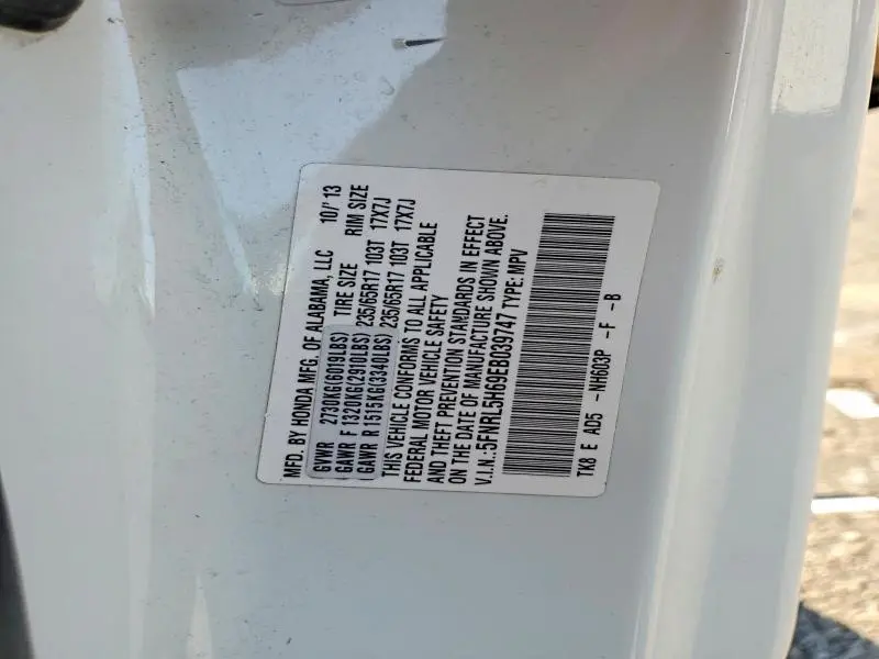 2014 HONDA ODYSSEY EXL  