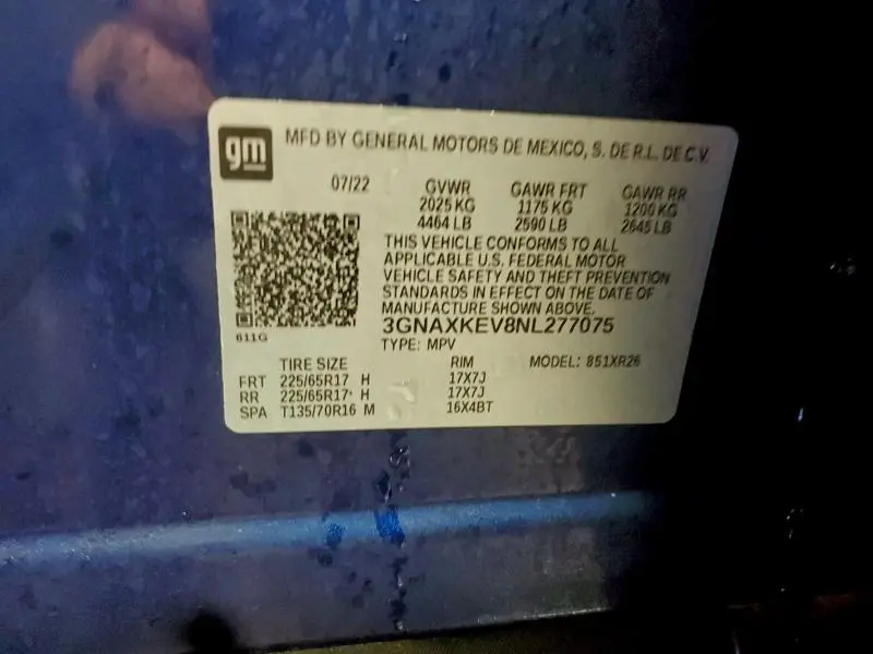 2022 CHEVROLET EQUINOX LT  