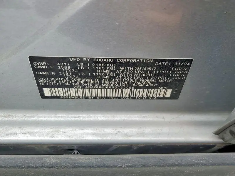 2024 SUBARU CROSSTREK WILDERNESS  