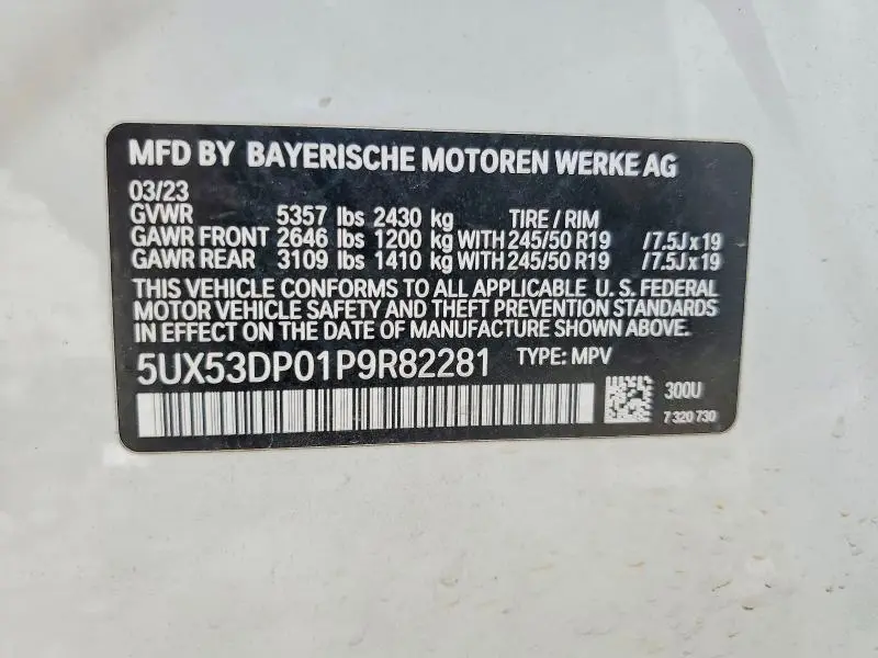 2023 BMW X3 XDRIVE30I  