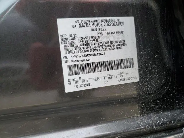 2013 MAZDA 6 TOURING PLUS  