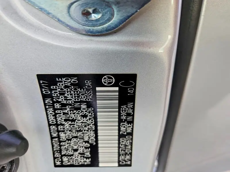 2017 TOYOTA PRIUS TWO  