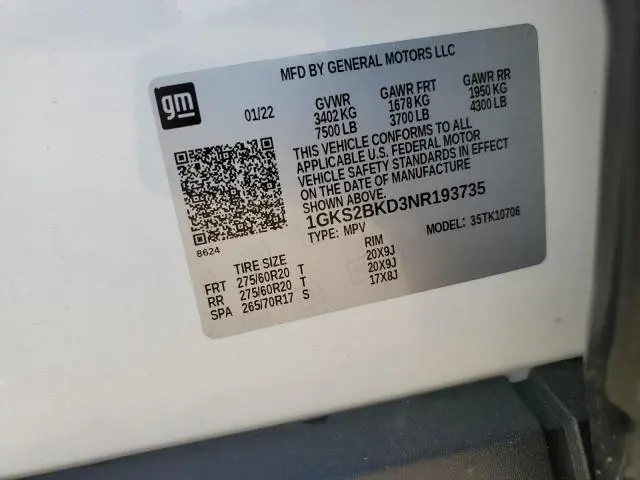 2022 GMC YUKON SLT  