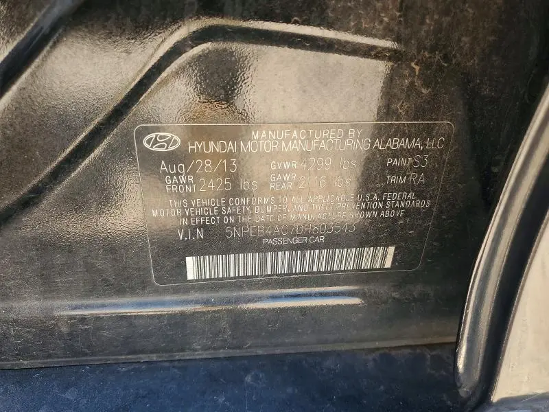 2011 HYUNDAI SONATA GLS  