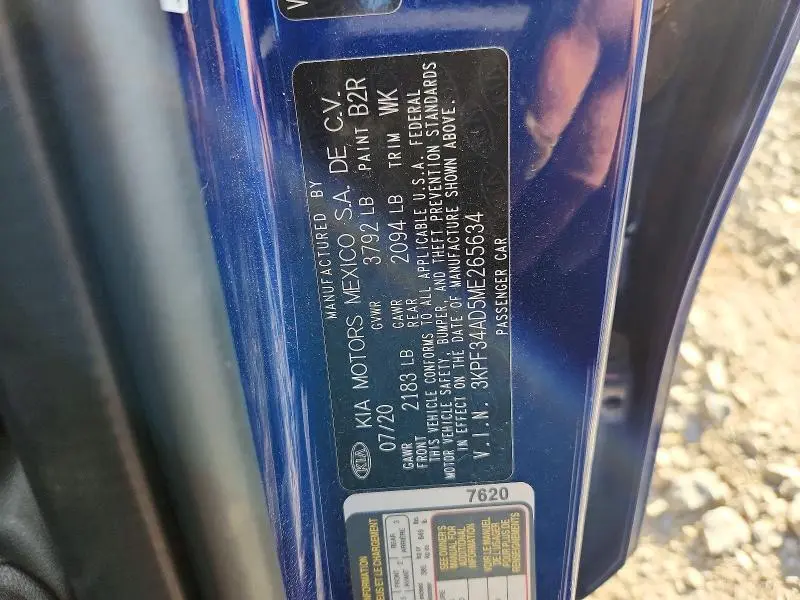 2021 KIA FORTE   