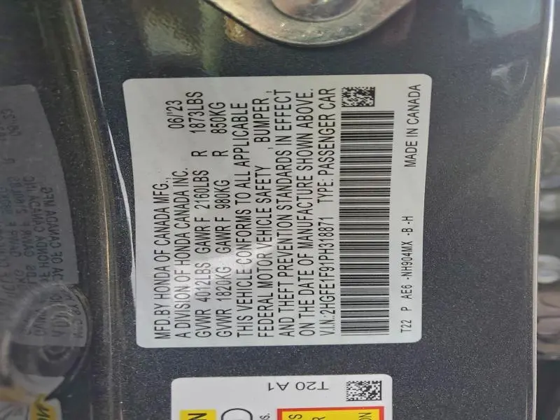 2023 HONDA CIVIC TOURING  