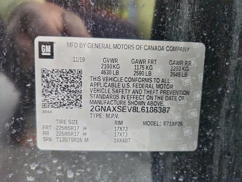 2020 CHEVROLET EQUINOX LS  