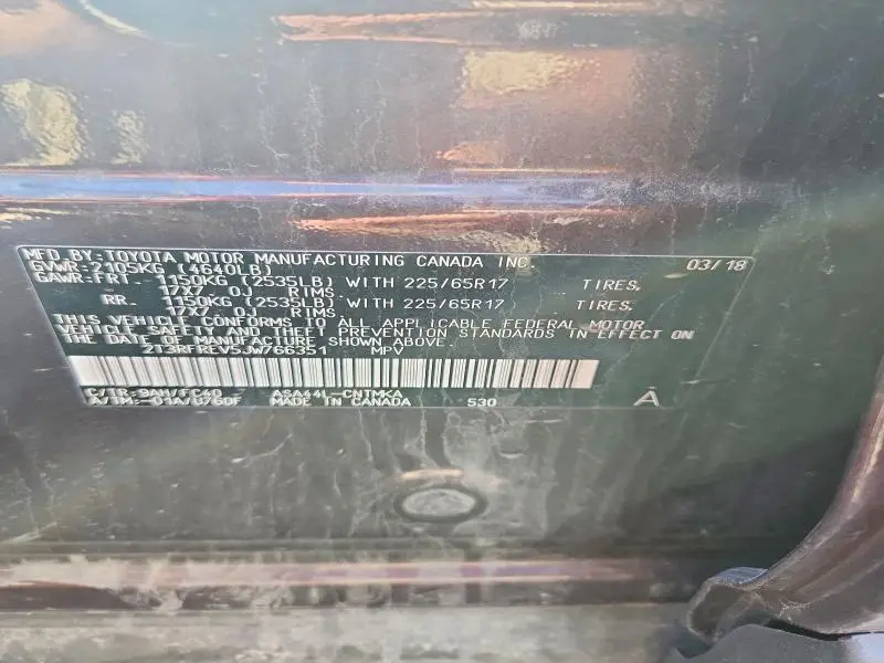 2018 TOYOTA RAV4 XLE  