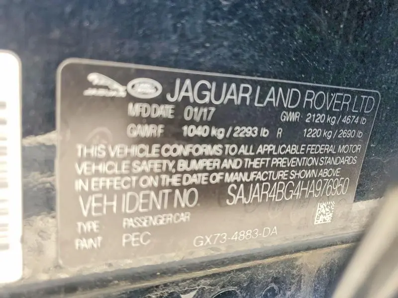 2017 JAGUAR XE   