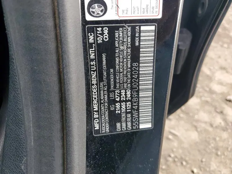 2015 MERCEDES-BENZ C 300 4MATIC  