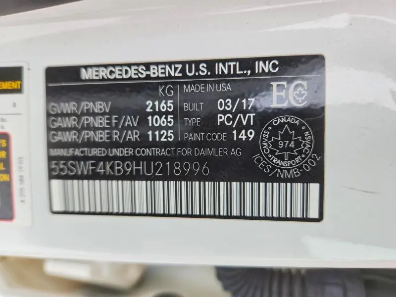 2017 MERCEDES-BENZ C 300 4MATIC  