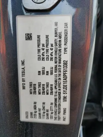 2023 TESLA MODEL 3 