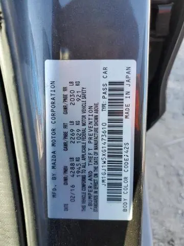 2016 MAZDA 6 GRAND TOURING  
