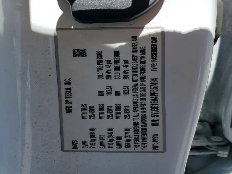 2023 TESLA MODEL 3   