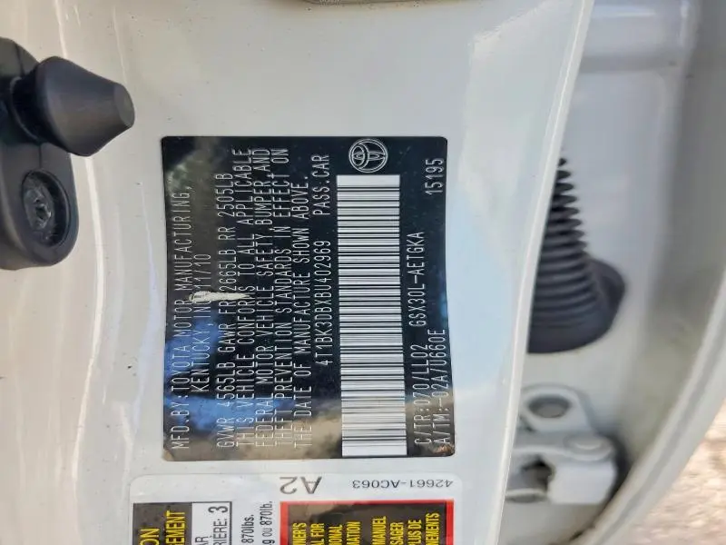 2011 TOYOTA AVALON BASE  