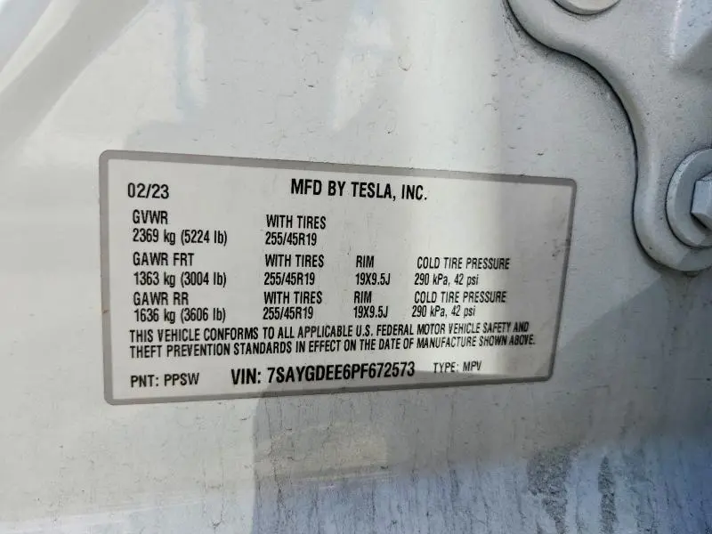 2023 TESLA MODEL Y   