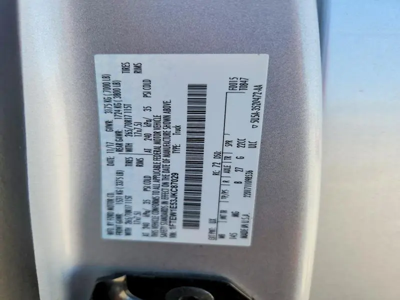2018 FORD F150 SUPERCREW  