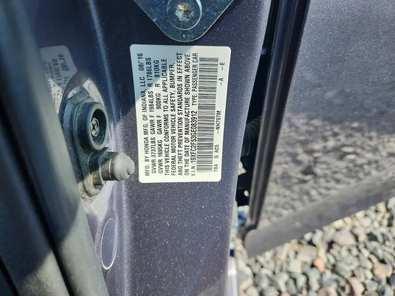 2016 HONDA CIVIC LX  