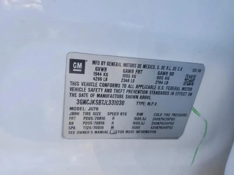 2018 CHEVROLET TRAX LS  