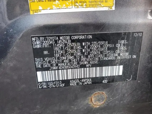 2011 TOYOTA RAV4 SPORT  