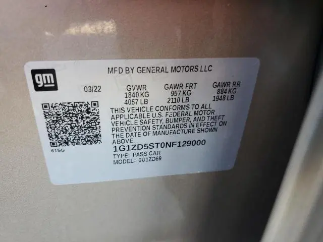 2022 CHEVROLET MALIBU LT  