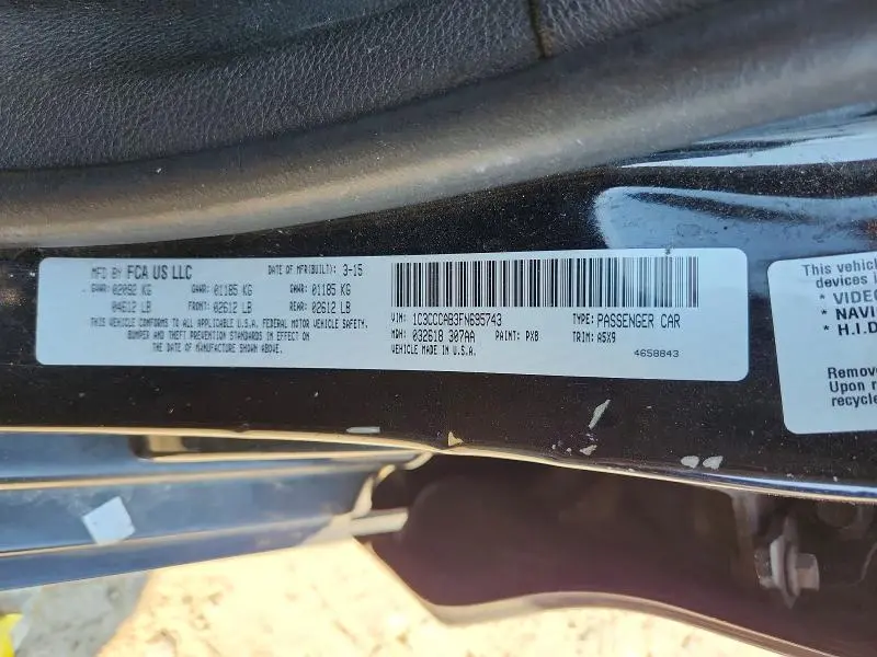2015 CHRYSLER 200 LIMITED  