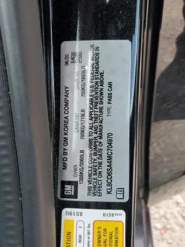 2021 CHEVROLET SPARK 1LT  