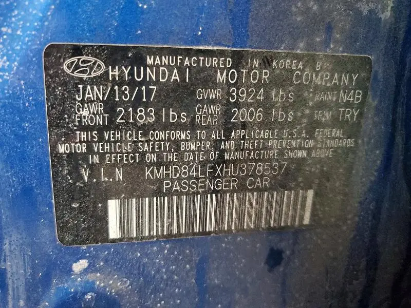 2017 HYUNDAI ELANTRA VALUE EDITION  