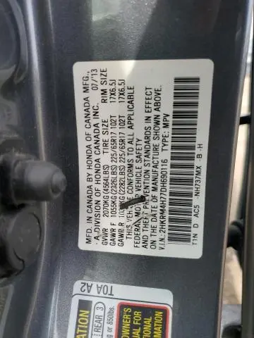 2013 HONDA CR-V EXL  