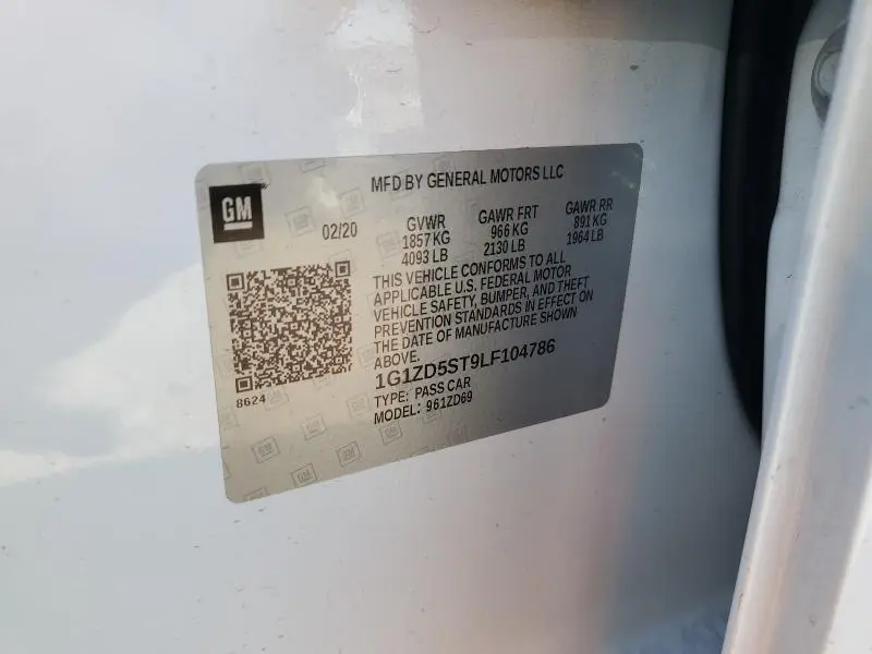 2020 CHEVROLET MALIBU LT  