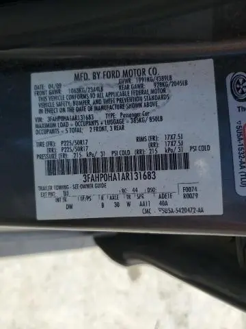2010 FORD FUSION SE  